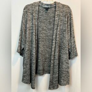 EUC TORRID Olive Green Space Dye Draped Open Front Cardigan Plus Size 4 Soft